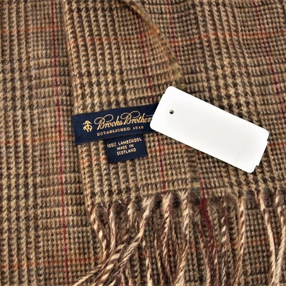 Brand new! Brooks Brothers Leather & Wool Tote with Matching Scarf - Picture 11 of 11